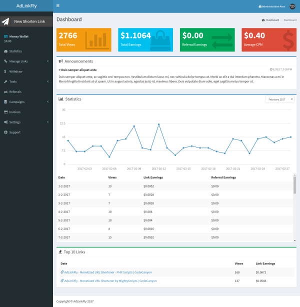 AdLinkFly - Monetized URL Shortener With Premium License. - Image 5
